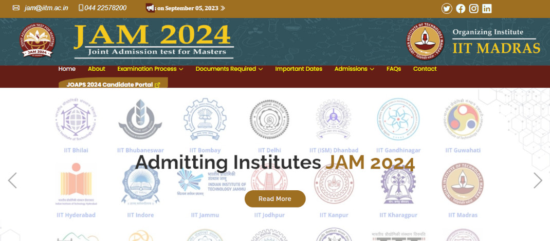 IIT Madras Announces IIT JAM 2024 Exam Date; Registrations to